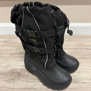 Kamik Insulated Kids Black Snow Boots Youth 2Y Snowboarding Boots